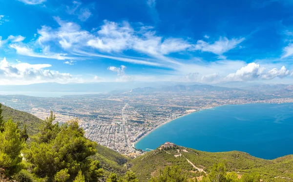 Panoramic view of Loutraki, Greece — Stock Photo, Image