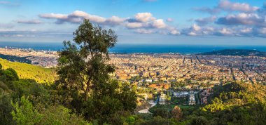 Barcelona 'nın panoramik görünümü