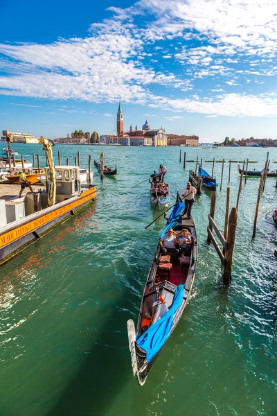 Gondels aan Canal Grande — Stockfoto