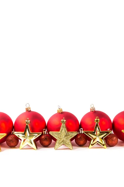 Christmas balls with stars — Stock Photo, Image