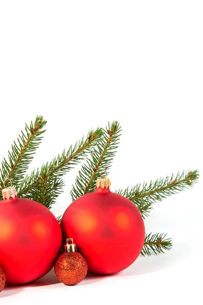 Red Christmas balls — Stock Photo, Image