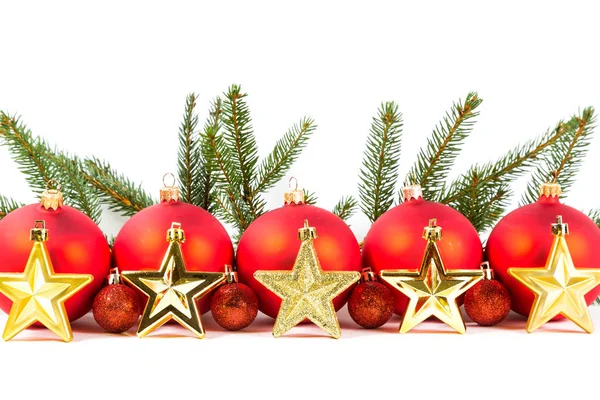 Bolas de Navidad con estrellas — Foto de Stock