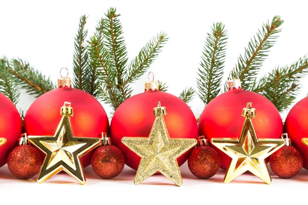 Bolas de Navidad con estrellas — Foto de Stock