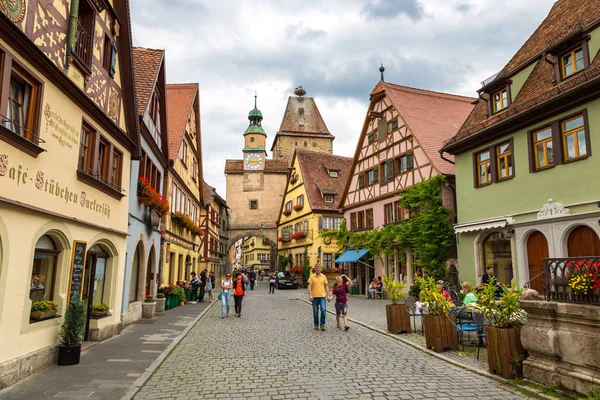 Medieval street in Rothenburg — Stock Photo, Image
