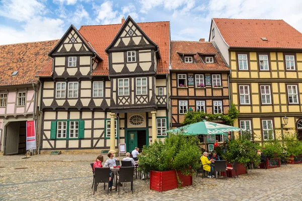 Casas históricas en Quedlinburg, Alemania —  Fotos de Stock