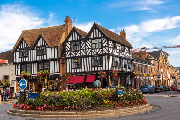 Stratford upon Avon yarı ahşap evde — Stok fotoğraf