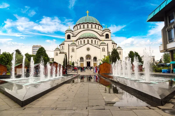 Orthodoxe kerk van Sint Sava in Belgrado, Servië — Stockfoto
