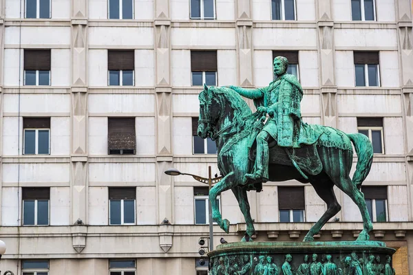 Estátua do Príncipe Miguel em Belgrado — Fotografia de Stock