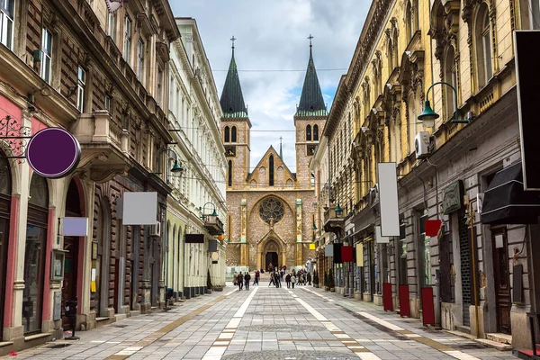 De kathedraal van de Heilige Hart in Sarajevo — Stockfoto