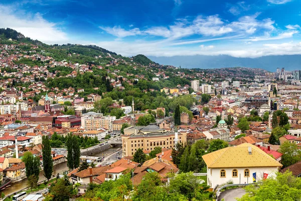 Vista panorâmica de Sarajevo — Fotografia de Stock