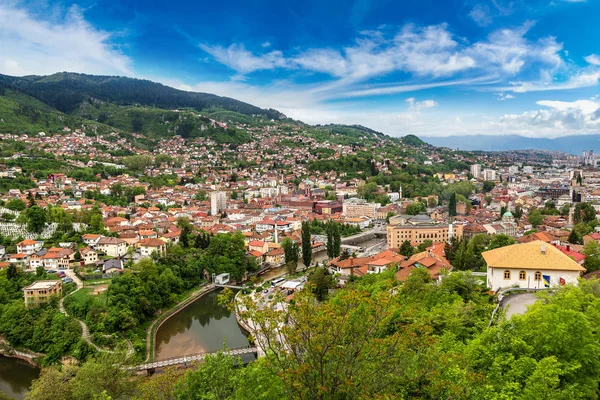 Панорамний вид на Сараєво — стокове фото