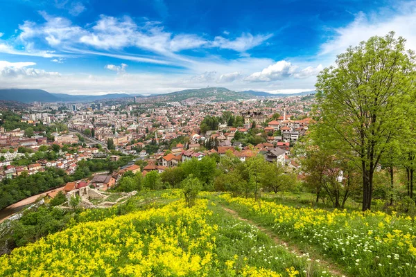 Vista panorâmica de Sarajevo — Fotografia de Stock