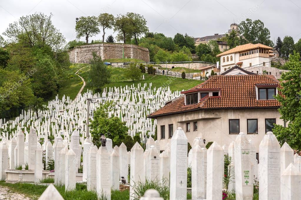 A muslim cemetery  in Sarajevo