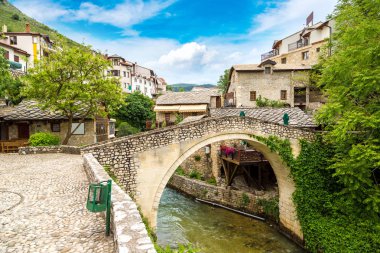 Mostar'ın tarihi merkezinde