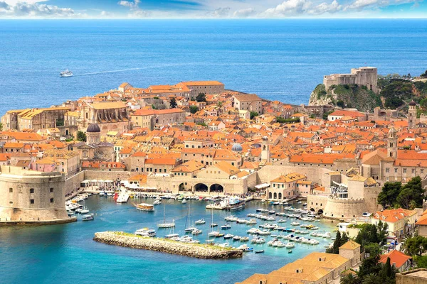 Vista aérea da cidade velha Dubrovnik — Fotografia de Stock