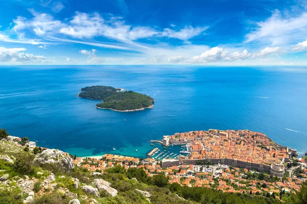 Antenna Nézd a régi város Dubrovnik — Stock Fotó