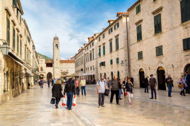 Eski şehir Dubrovnik Street yürüyüş