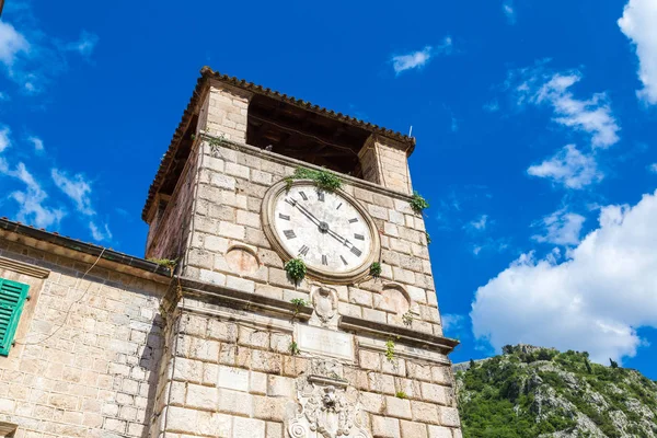 Πύργος Ρολογιού στο Κότορ στο Μαυροβούνιο — Φωτογραφία Αρχείου