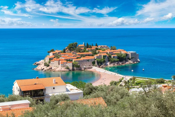 Sveti stefan sziget Montenegróban — Stock Fotó