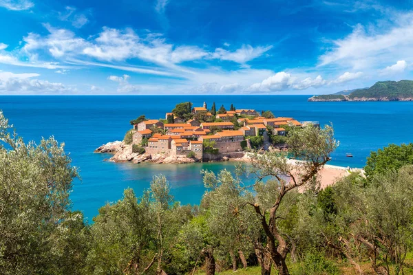 Wyspa Sveti Stefan w Budva — Zdjęcie stockowe