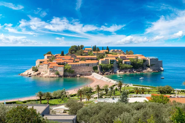 Wyspa Sveti Stefan w Budva — Zdjęcie stockowe