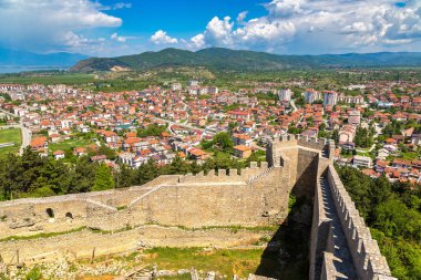 Fortress of tzar Samuel in Ohrid clipart
