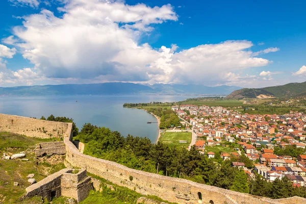 Fortress of tzar Samuel in Ohrid — Stock Photo, Image