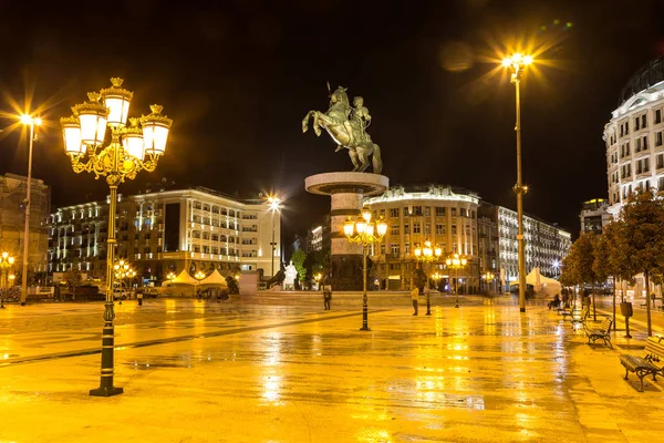 Alexandre, o Grande Monumento em Skopje — Fotografia de Stock