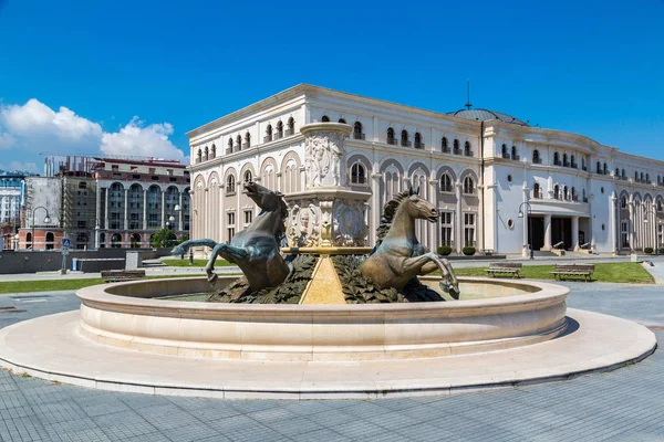 Nationaltheater in Skopje — Stockfoto
