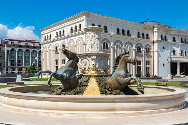 Teatro Nazionale di Skopje — Foto Stock