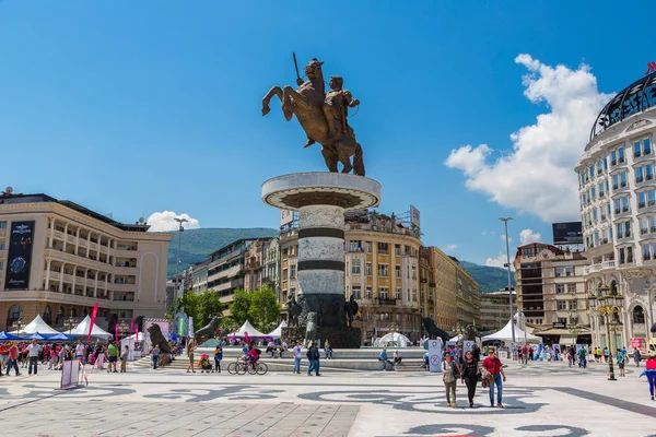 Aleksandra Wielkiego w Skopje — Zdjęcie stockowe