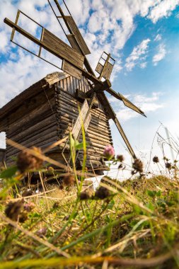 Traditional windmill in Pirogovo clipart