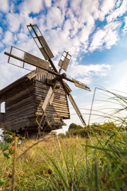 Traditional windmill in Pirogovo clipart