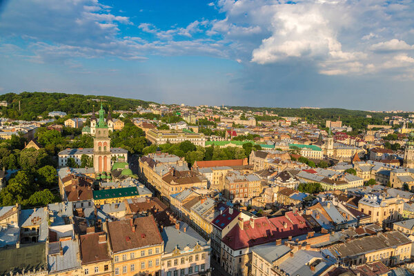 Panoramic view of Lviv