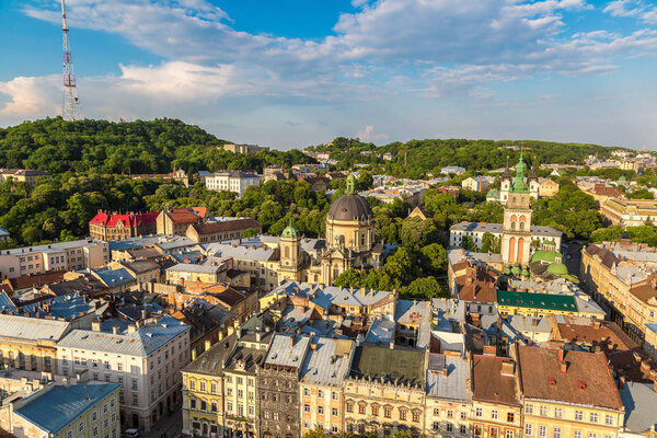 Panoramic view of Lviv