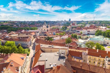 Vilnius cityscape yaz aylarında