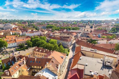 Vilnius cityscape yaz aylarında