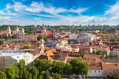 Vilnius cityscape yaz aylarında