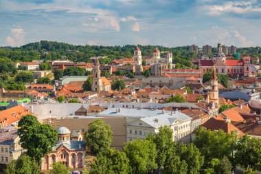 Vilnius cityscape güzel gününde