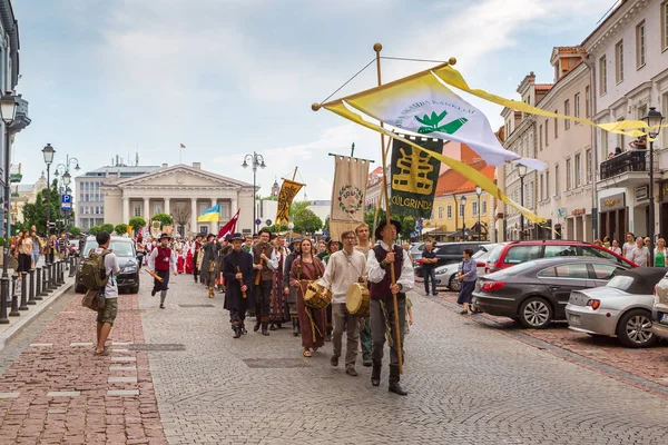 Traditional parade in Vilnius — Stock Photo, Image