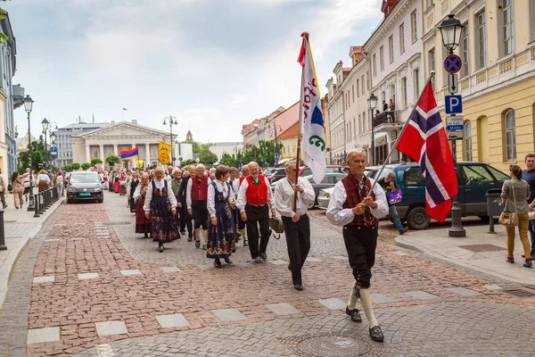 Traditional parade in Vilnius — Stock Photo, Image