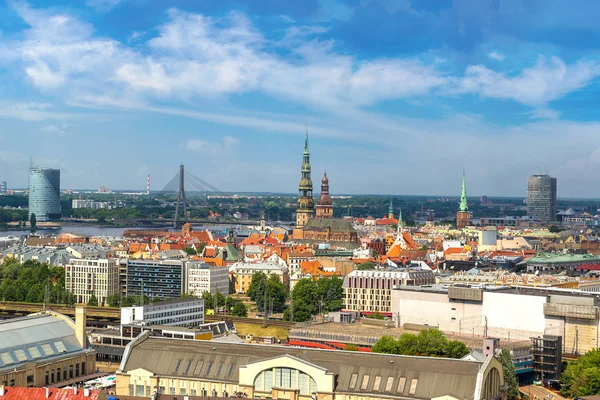 Panorama Flygfoto över Riga — Stockfoto