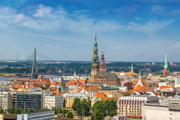 Riga hava panoramik — Stok fotoğraf