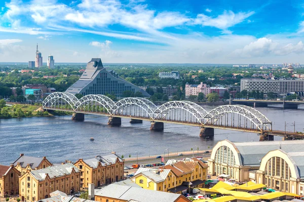 Vista aérea panorâmica de Riga — Fotografia de Stock