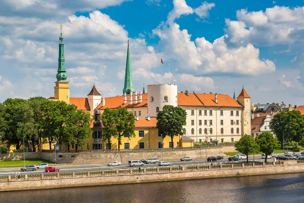 Panoramic aerial view of Riga — Stock Photo, Image