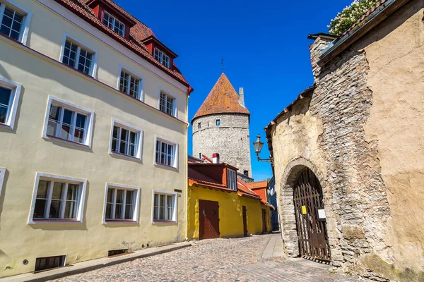 Torres na cidade velha Tallinn — Fotografia de Stock