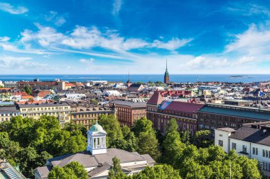 Panoramic view of Helsinki clipart