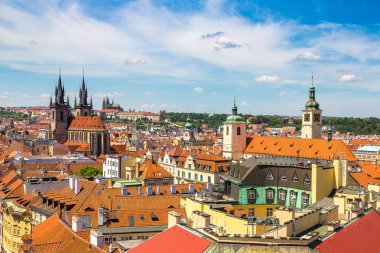 Prag panoramik havadan görünümü