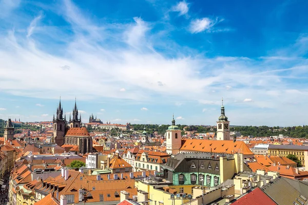 Panoramic aerial view of Prague — Stock Photo, Image