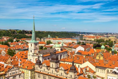 Prag güzel panoramik manzarası